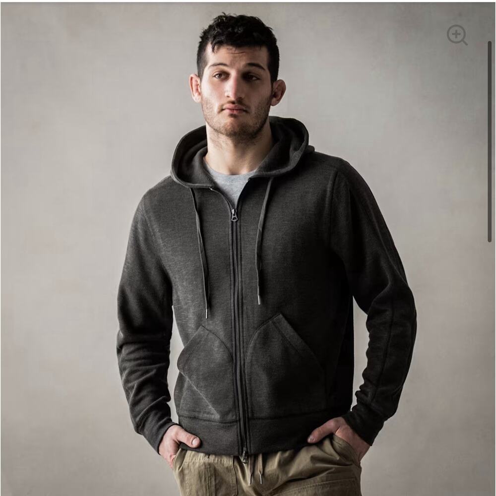 Nwt Fieldworth Full Zip Hoodie Ribbed Size Large Graphite
